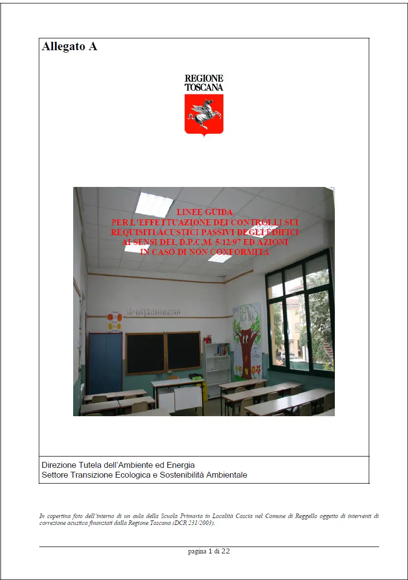 Linee guida per la valutazione dei requisiti acustici passivi degli edifici / RT 2025 Linee guida per la valutazione dei requisiti acustici passivi degli edifici / RT 2025